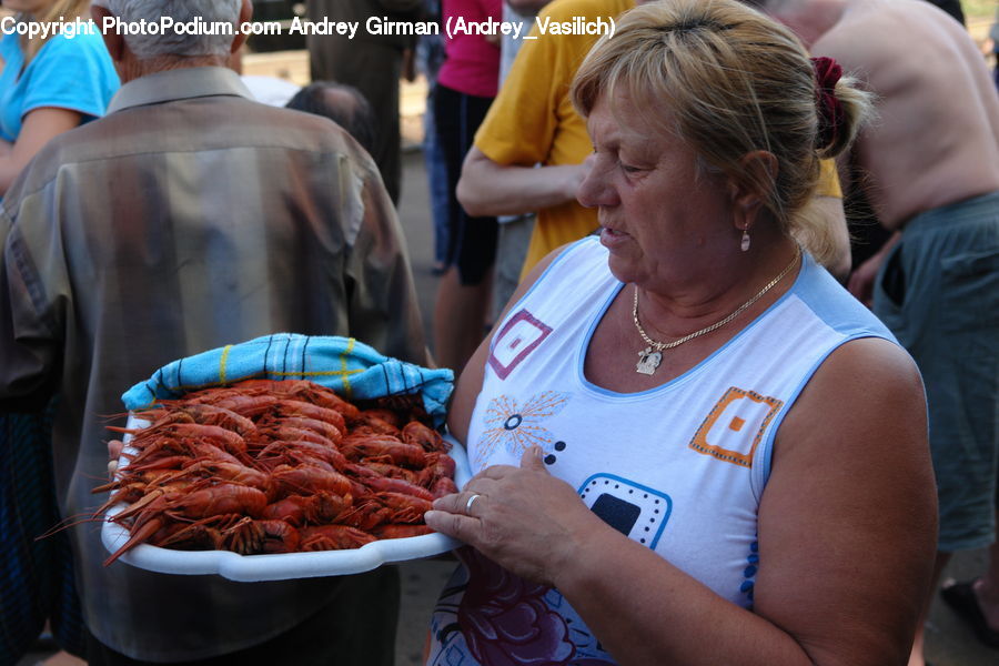 People, Person, Human, Crawdad, Seafood, Back, Bazaar