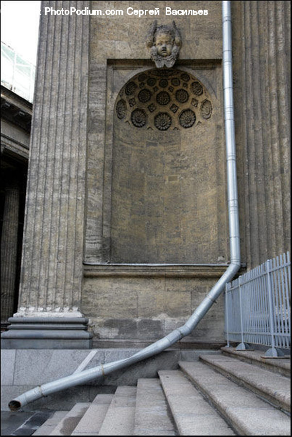 Art, Mosaic, Tile, Banister, Handrail, Sculpture, Statue