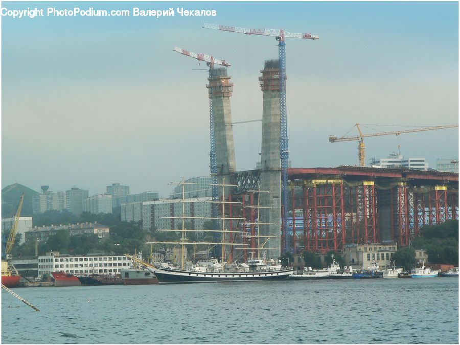 Construction, City, Downtown, Building, High Rise, Housing, Metropolis