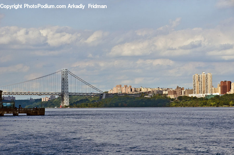 Bridge, Ferry, Freighter, Ship, Tanker, Vessel, City
