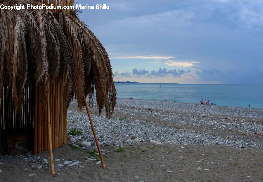 Beach, Coast, Outdoors, Sea, Water, Building, Hut