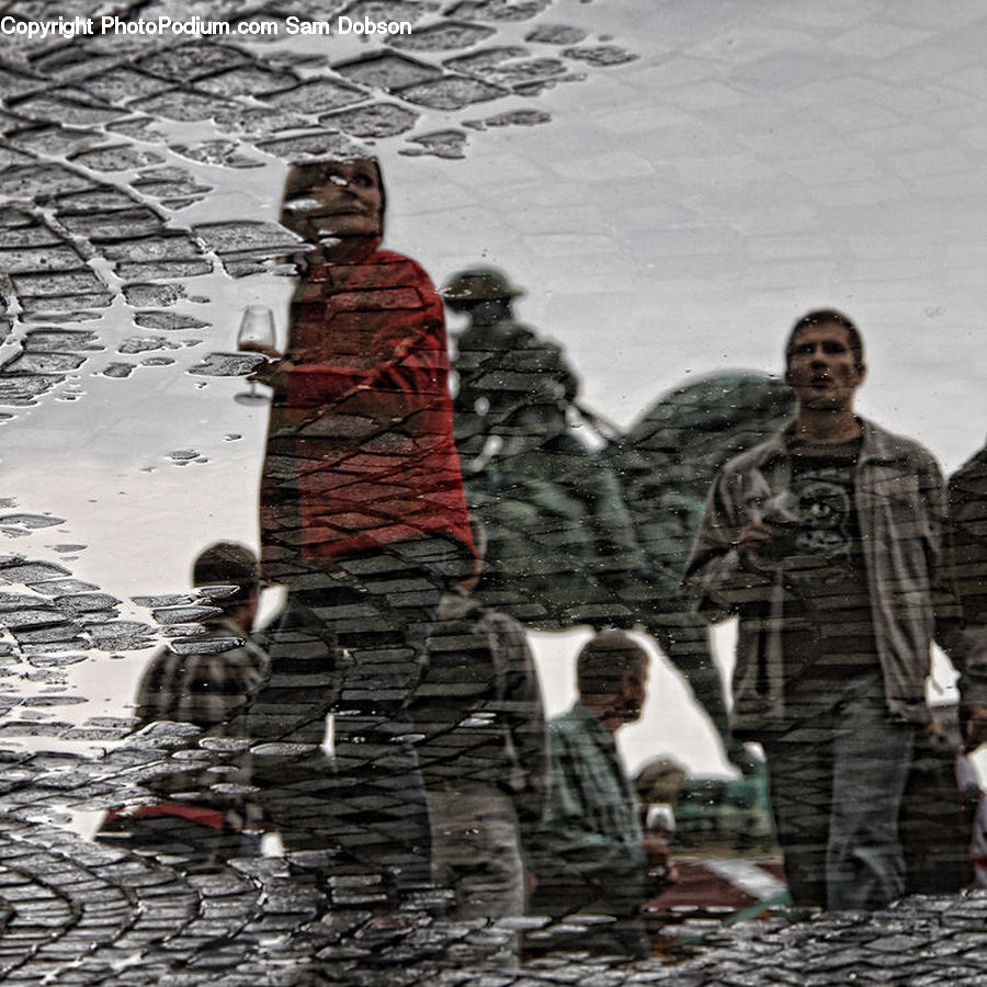 People, Person, Human, Brick, Glass, Collage, Poster