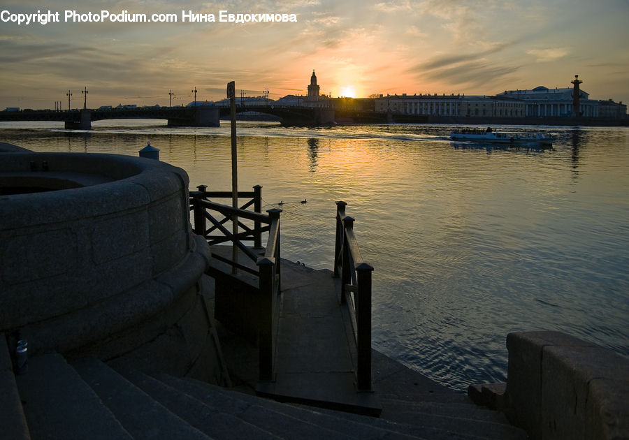 Dock, Landing, Pier, Chair, Furniture, Port, Waterfront