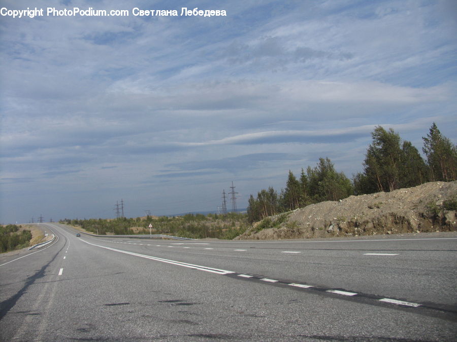 Freeway, Road, Highway, Dirt Road, Gravel, Asphalt, Tarmac