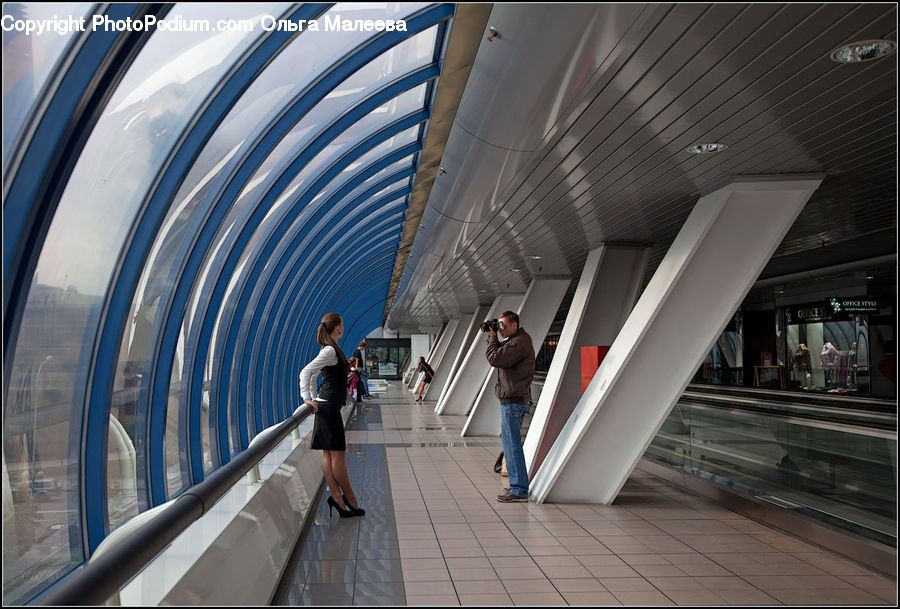 People, Person, Human, Clothing, Skirt, Corridor, Path