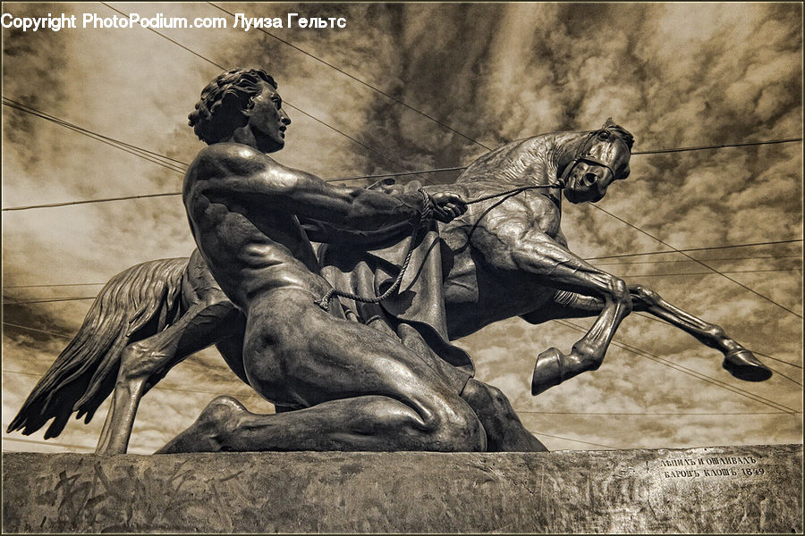 Duel, Art, Gargoyle, Statue, Sculpture