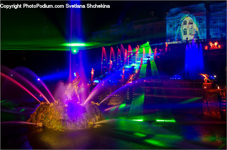Lighting, Club, Night Club, Night Life, Fire, Stage, Bar Counter
