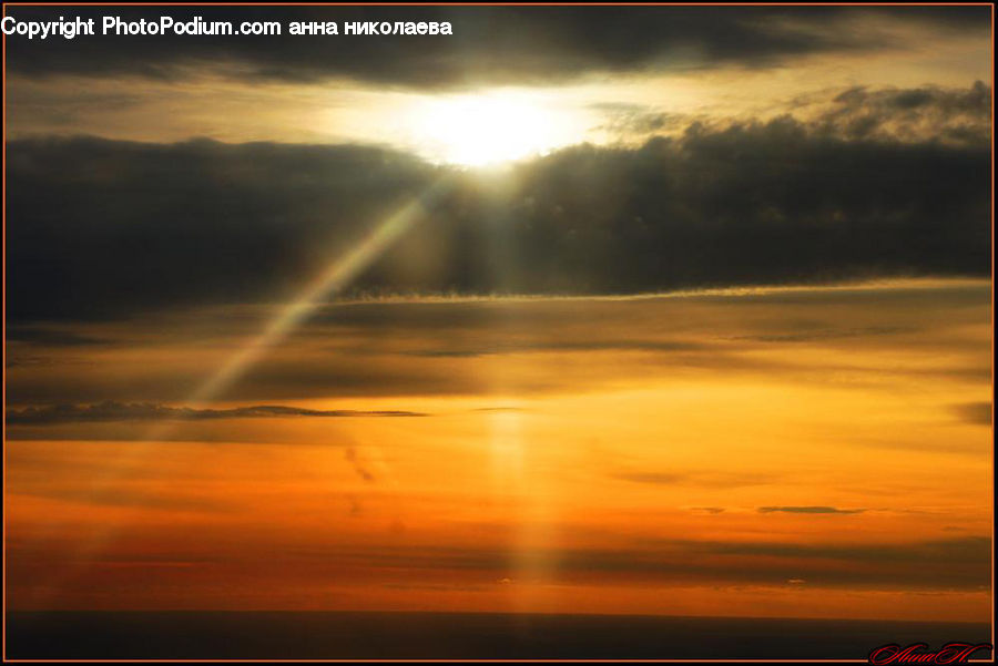Flare, Light, Sunlight, Sun, Azure Sky, Cloud, Outdoors
