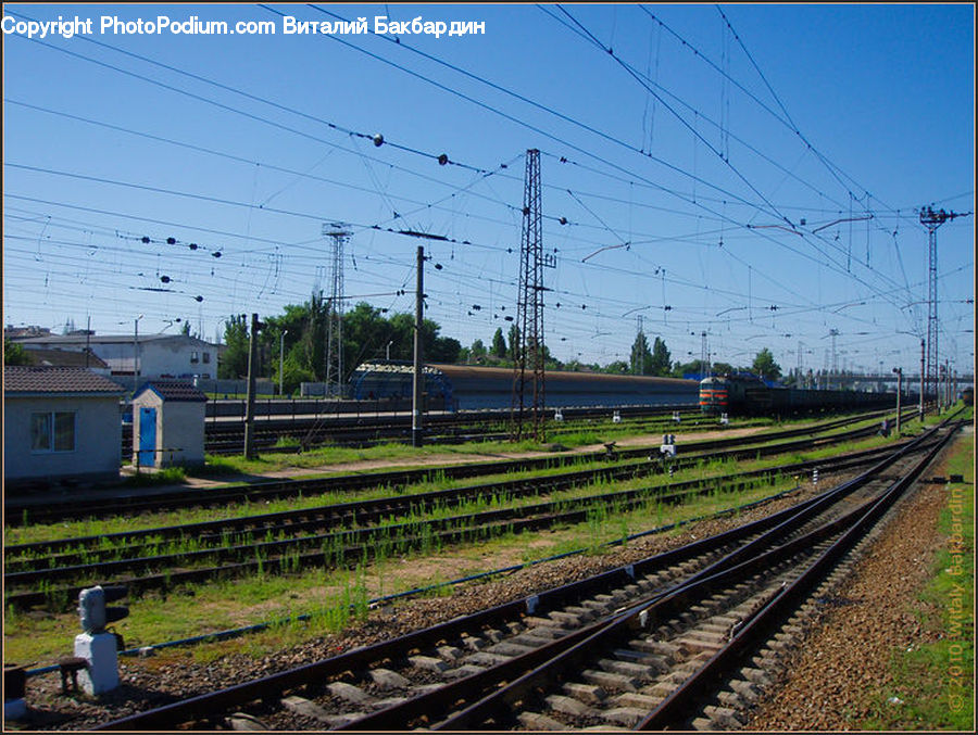 Rail, Train Track, Freight Car, Shipping Container, Vehicle, Engine, Machine