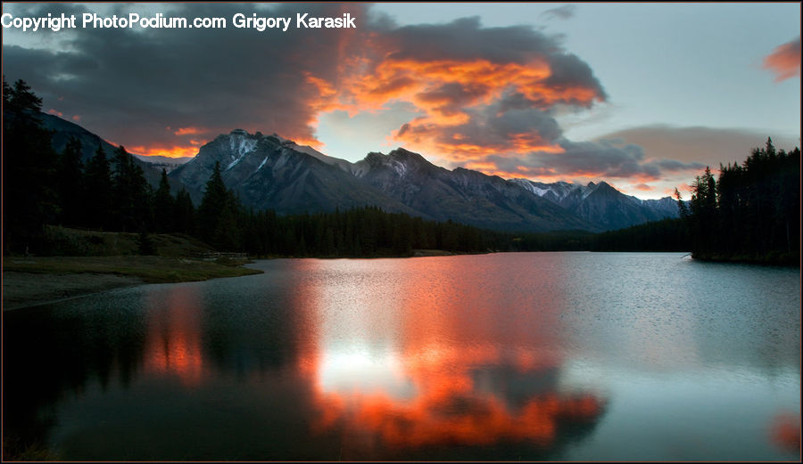 Dawn, Dusk, Sky, Sunrise, Sunset, Lake, Outdoors