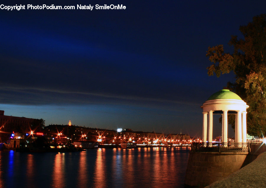 City, Downtown, Metropolis, Urban, Night, Outdoors, Architecture