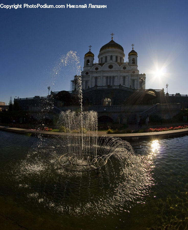 Fountain, Water, Parliament, Architecture, Castle, Fort, Building