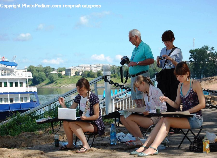 People, Person, Human, Photographer, Bench, Outdoors, Tourist