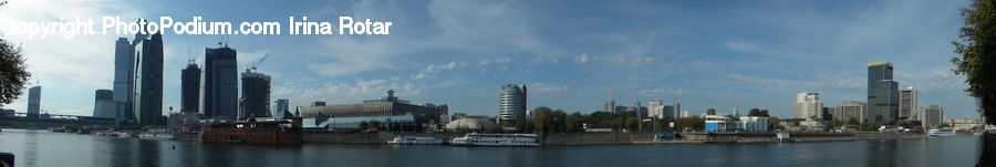 Waterfront, City, Downtown, Metropolis, Urban, Building, Architecture
