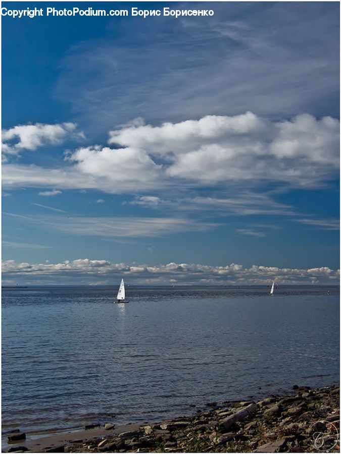 Cloud, Cumulus, Sky, Azure Sky, Outdoors, Coast, Sea