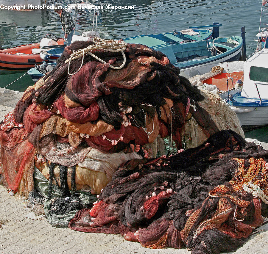 Boat, Watercraft, Food, Seafood, Bazaar, Market, Art
