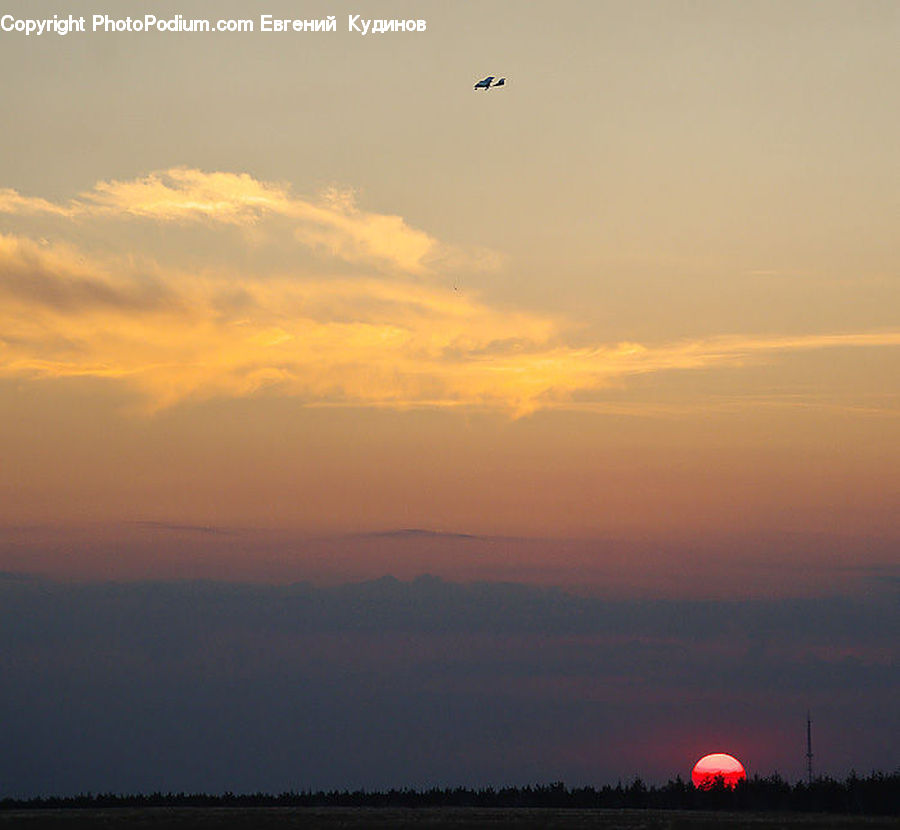 Dawn, Dusk, Sky, Sunrise, Sunset, Red Sky, Azure Sky