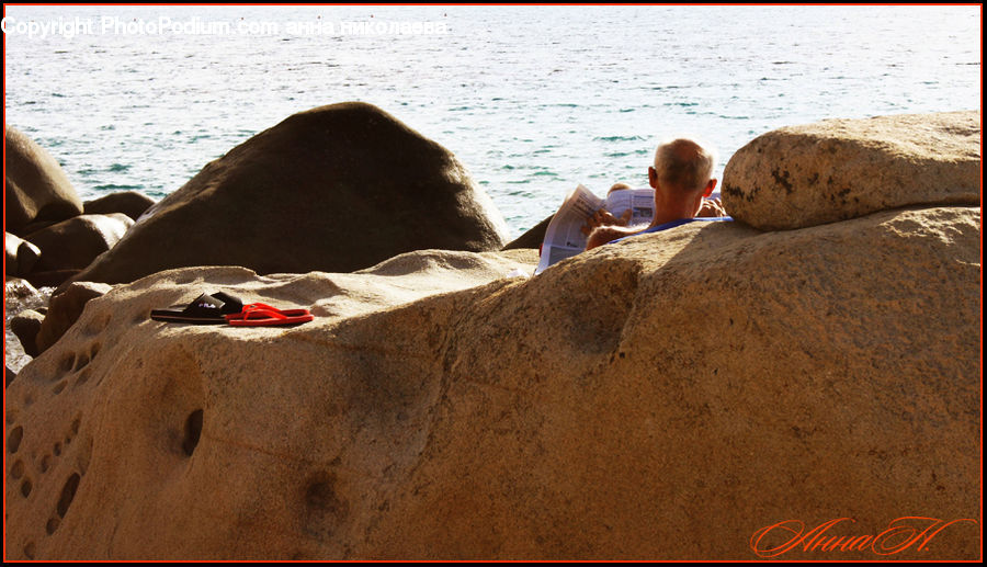 Asleep, Outdoors, Sand, Soil, Beach, Coast, Sea
