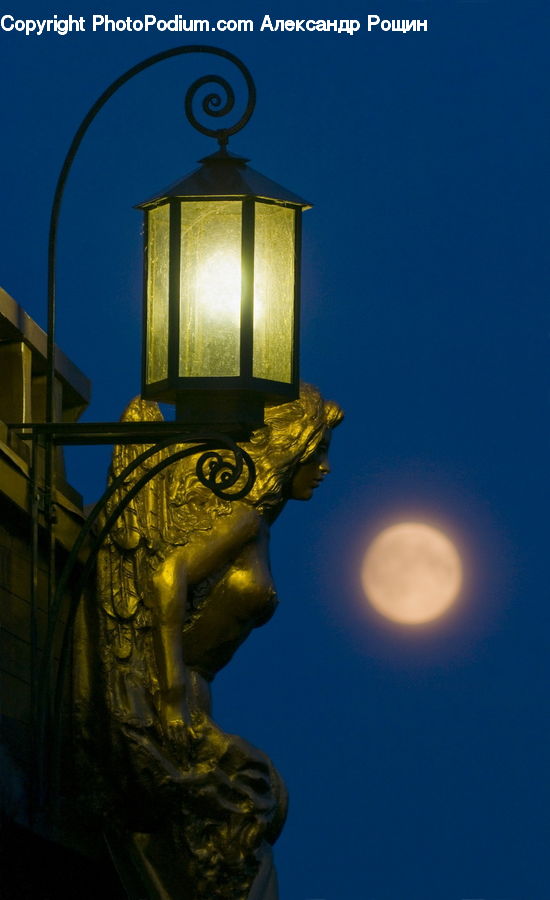 Lamp Post, Pole, Art, Gargoyle, Statue, Sculpture, Lighting