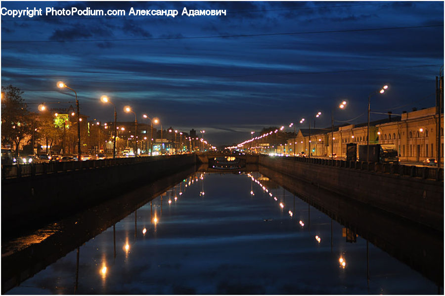Boardwalk, Deck, Path, Sidewalk, Walkway, Night, Outdoors