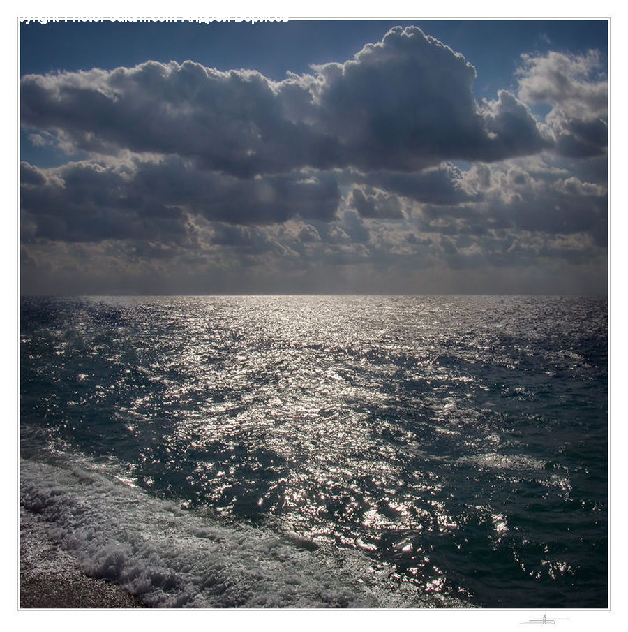Cloud, Cumulus, Sky, Azure Sky, Outdoors, Sea, Water