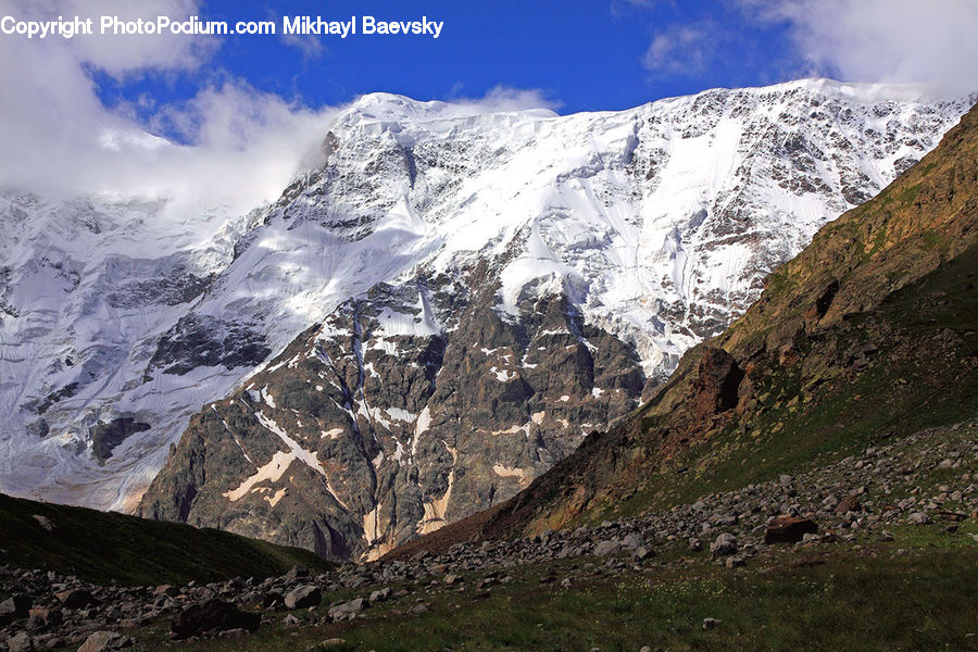 Arctic, Glacier, Ice, Mountain, Outdoors, Snow, Crest