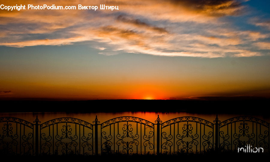 Fire Screen, Furniture, Dawn, Outdoors, Sky, Sun, Sunlight
