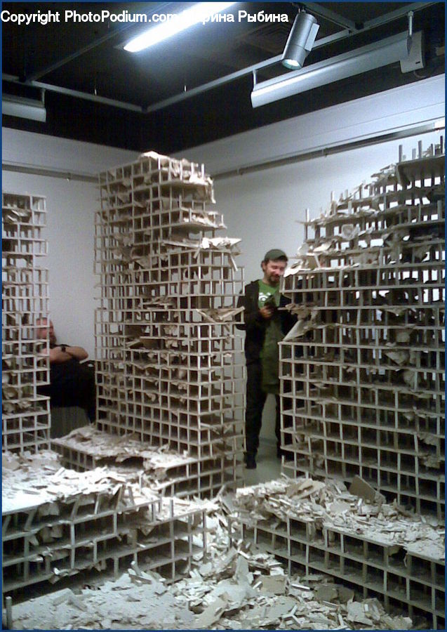 People, Person, Human, Rubble, Construction, Scaffolding, Ice