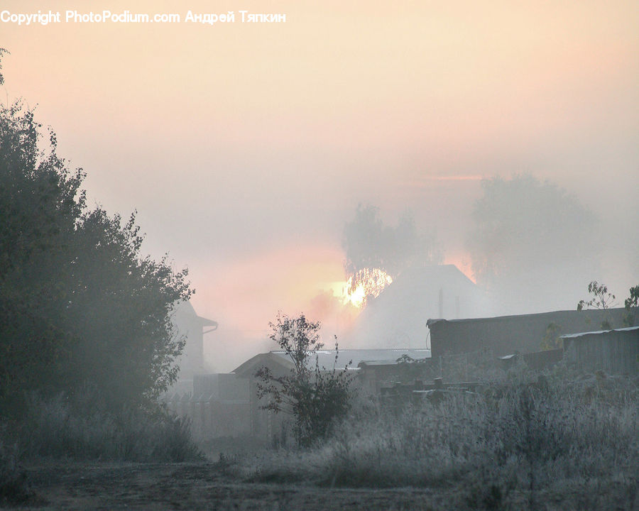 Fog, Mist, Outdoors, Dawn, Dusk, Sky, Sunrise