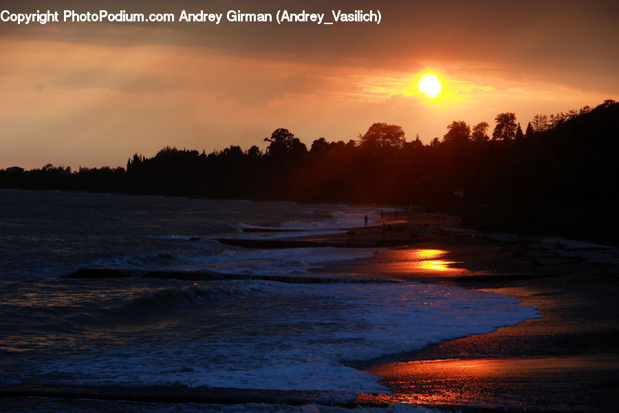 Sun, Dawn, Dusk, Sky, Sunrise, Sunset, Beach