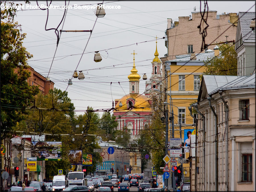 Road, Street, Town, Cable Car, Trolley, Vehicle, Architecture