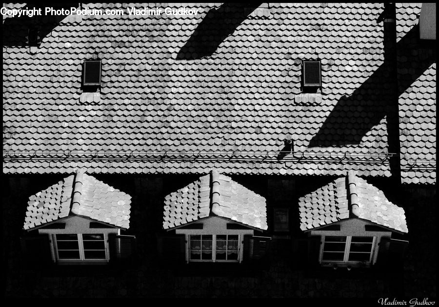 Building, Cottage, Housing, Brick, Silhouette, Downtown, Neighborhood