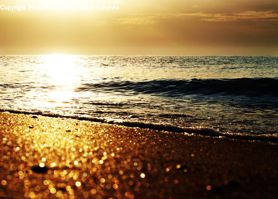 Beach, Coast, Outdoors, Sea, Water, Flare, Light