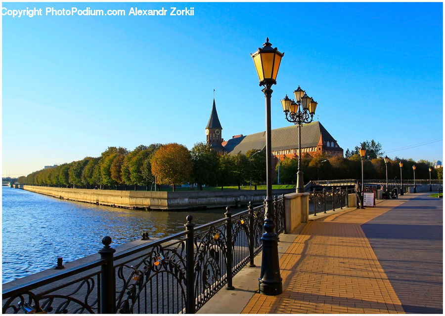 Boardwalk, Deck, Path, Sidewalk, Walkway, Railing, Building