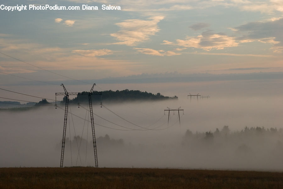 Fog, Dawn, Dusk, Sky, Sunrise, Sunset, Dirt Road
