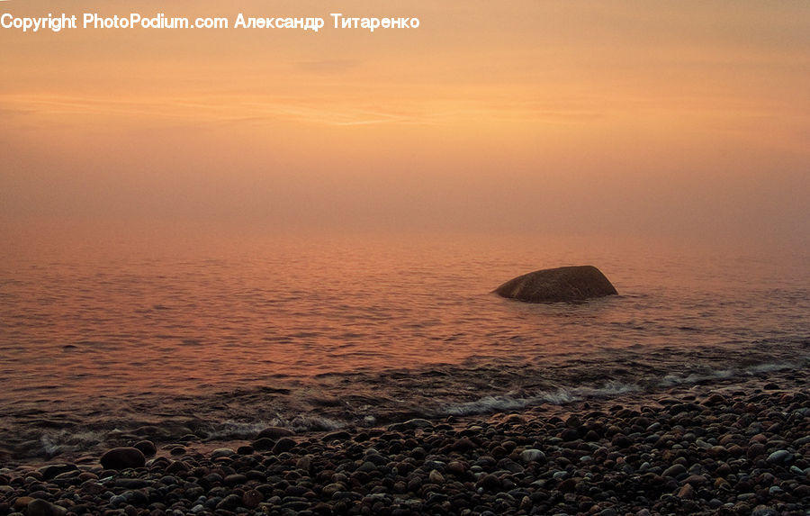Dawn, Dusk, Sky, Sunrise, Sunset, Horizon, Beach