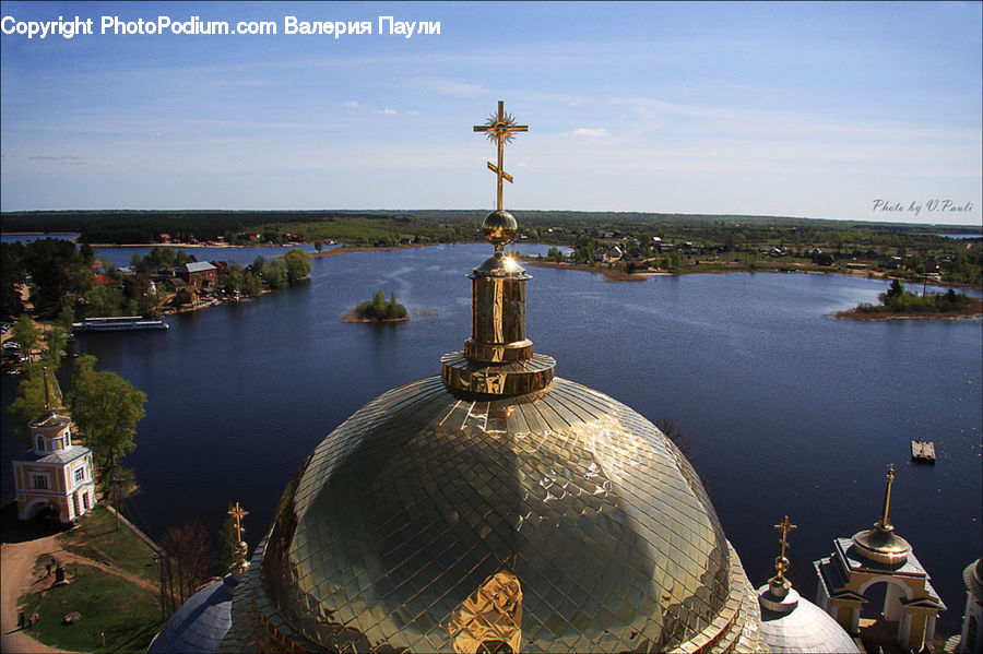 Architecture, Dome, Canal, Outdoors, River, Water, Globe