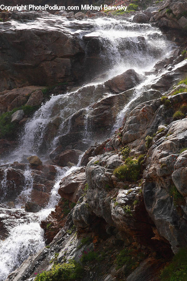 Outdoors, River, Water, Waterfall, Creek, Rock, Cliff