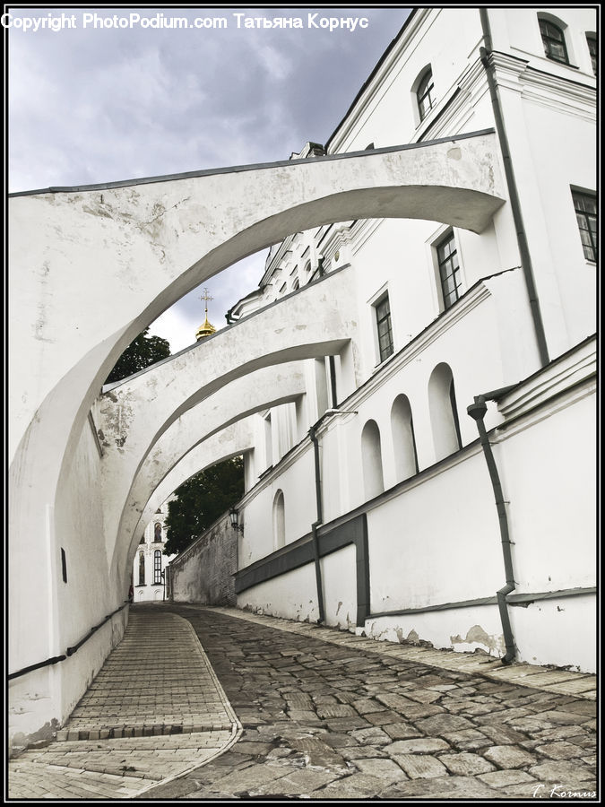 Alley, Alleyway, Road, Street, Town, Brick, Building