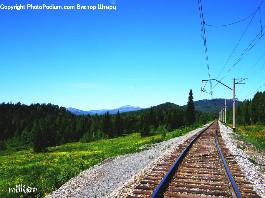 Rail, Train Track, Dirt Road, Gravel, Road