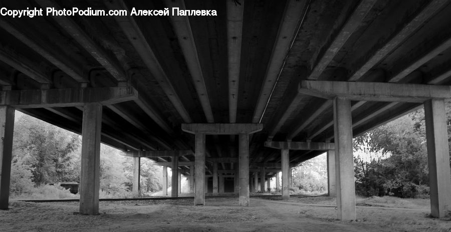 Column, Pillar, Freeway, Overpass, Dock, Pier