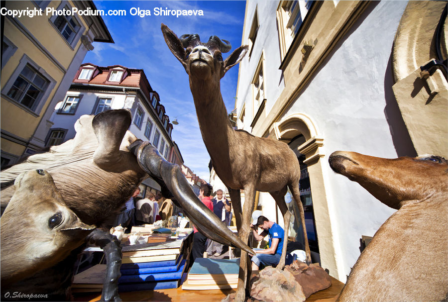 Art, Sculpture, Statue, Animal, Goat, Mammal, Mountain Goat