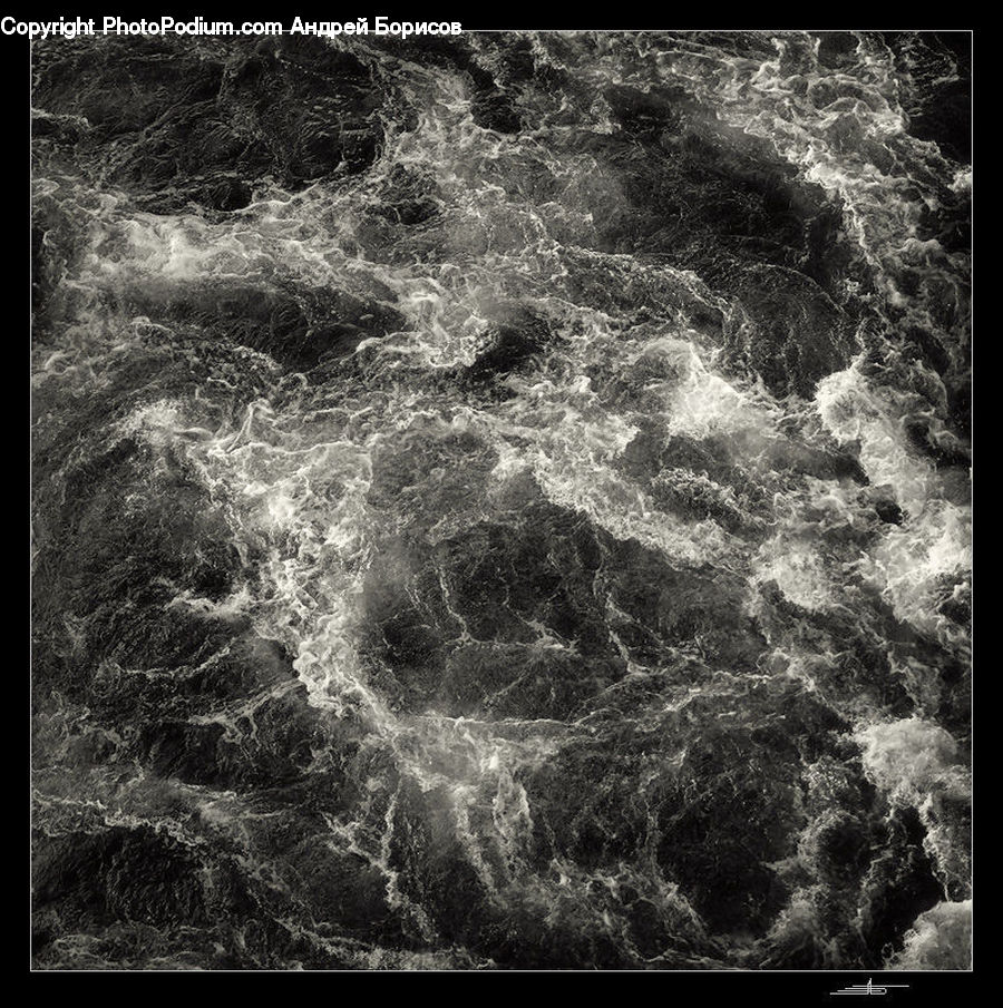 Water, Outdoors, Sea, Sea Waves, Asphalt, Tarmac, Fractal