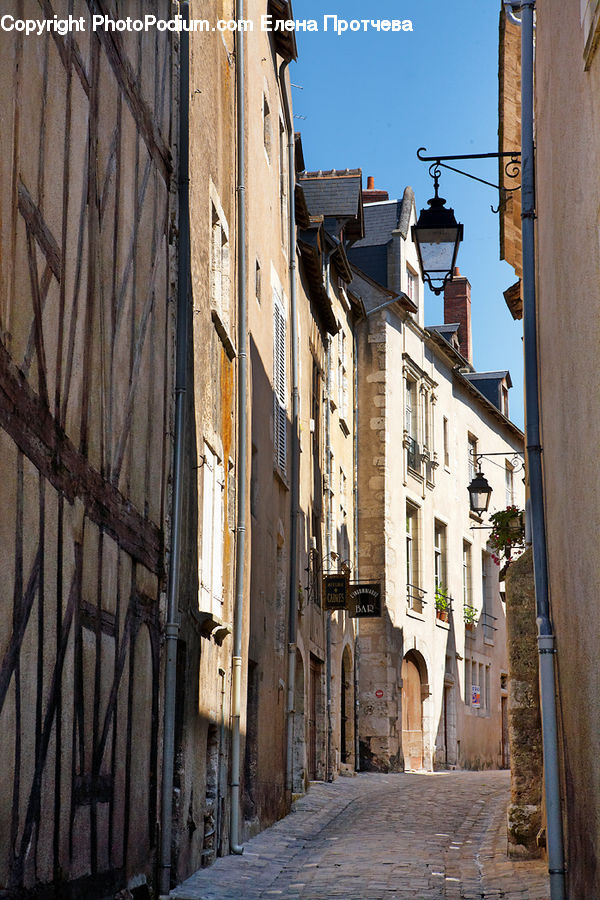 Alley, Alleyway, Road, Street, Town, Building, Downtown