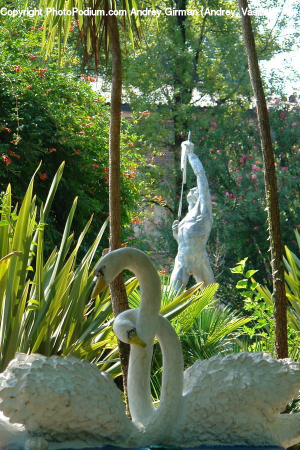 Art, Sculpture, Statue, Flora, Flower, Gladiolus, Plant
