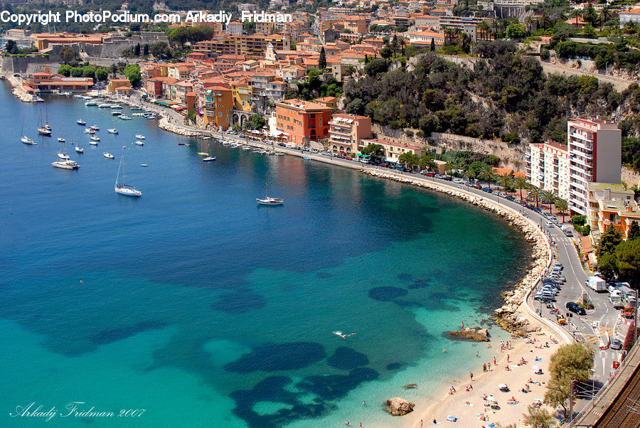 Building, Downtown, Town, Aerial View, Beach, Coast, Outdoors
