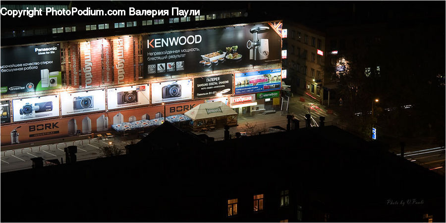 Billboard, Transportation, Scoreboard, Monitor, Screen, City, Downtown