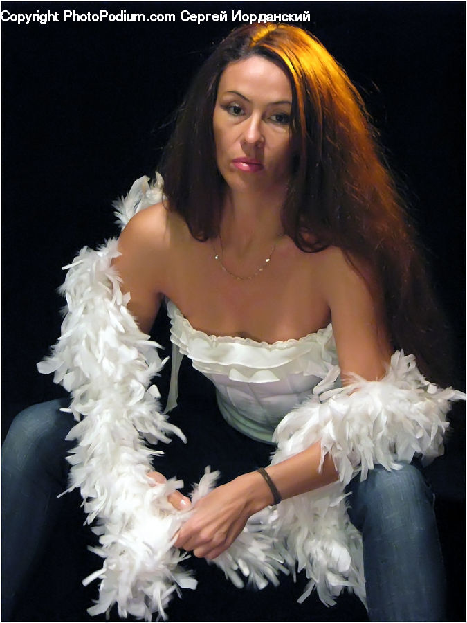 People, Person, Human, Feather Boa, Scarf