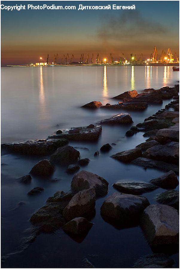 Rock, Dawn, Dusk, Sky, Sunrise, Sunset, Coast