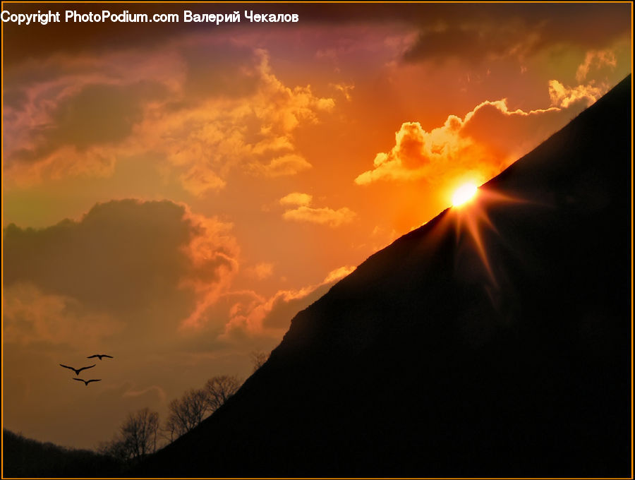 Eruption, Volcano, Azure Sky, Cloud, Outdoors, Sky, Mountain